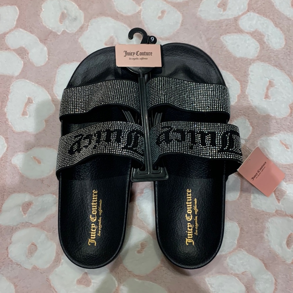 Juicy Couture Women's Winx Studded Double Band Slide Sandal